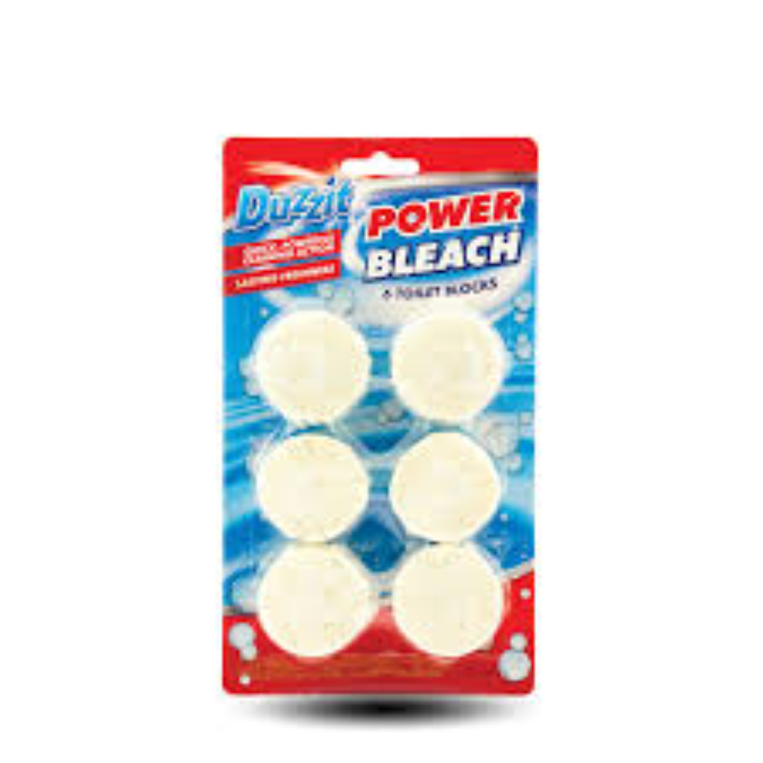 151 DUZZIT POWER B/WHITE TOILET BLOCK 6X50G